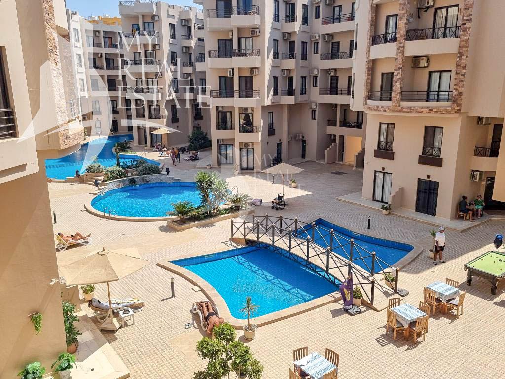 Newly furnished pool view apartment